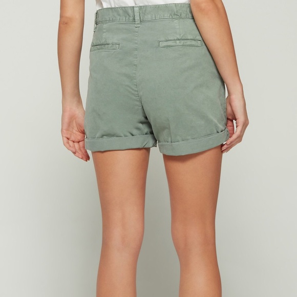 Gap Girlfriend Utility Shorts Olive Army Green 0 - Picture 2 of 4